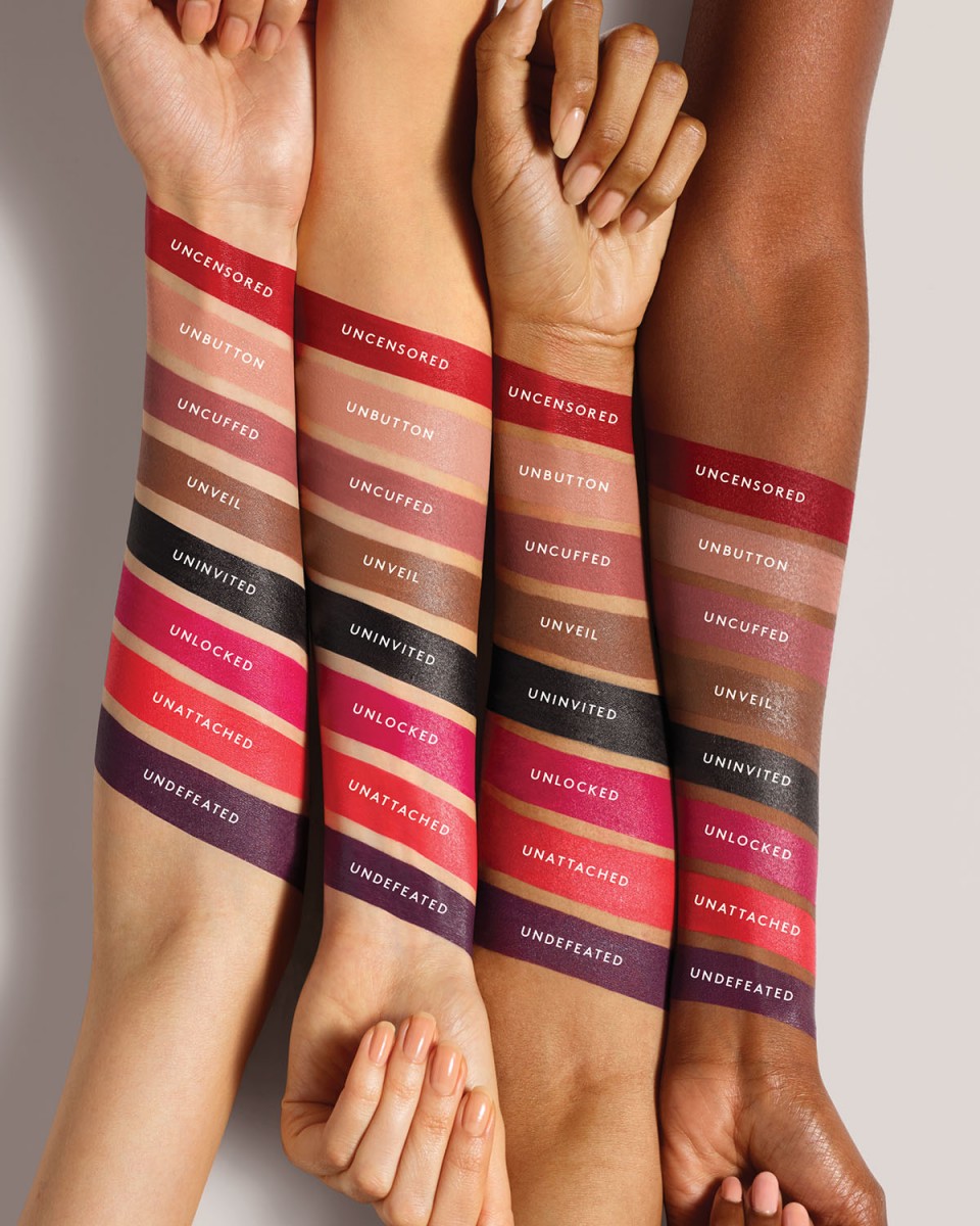 arm swatches of Fenty Beauty Stunna Lip Paint Longwear Fluid Lip Color