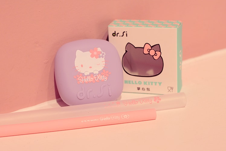 dr.Si x Hello Kitty Cherry Blossom Reusable Straws & Straw Case