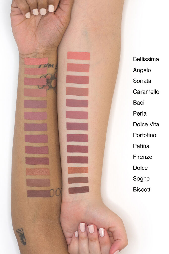 arm swatches of Stila Stay All Day Liquid Lipstick