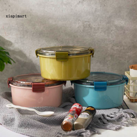 Stainless steel round lunch box