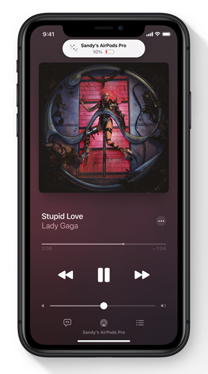 iOS 14 AirPods battery notification