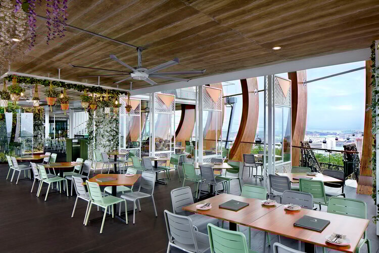 Arbora restaurant outdoor seating at sentosa