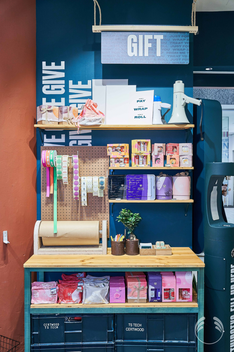 The body Shop activist store gift wrapping station ION Orchard