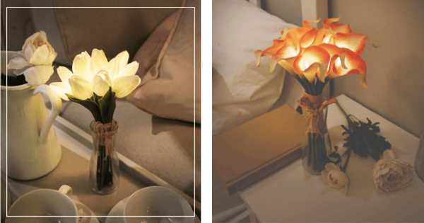 These Gorgeous Glowing Flower Bouquets Are Actually Realistic-Looking Night Lights