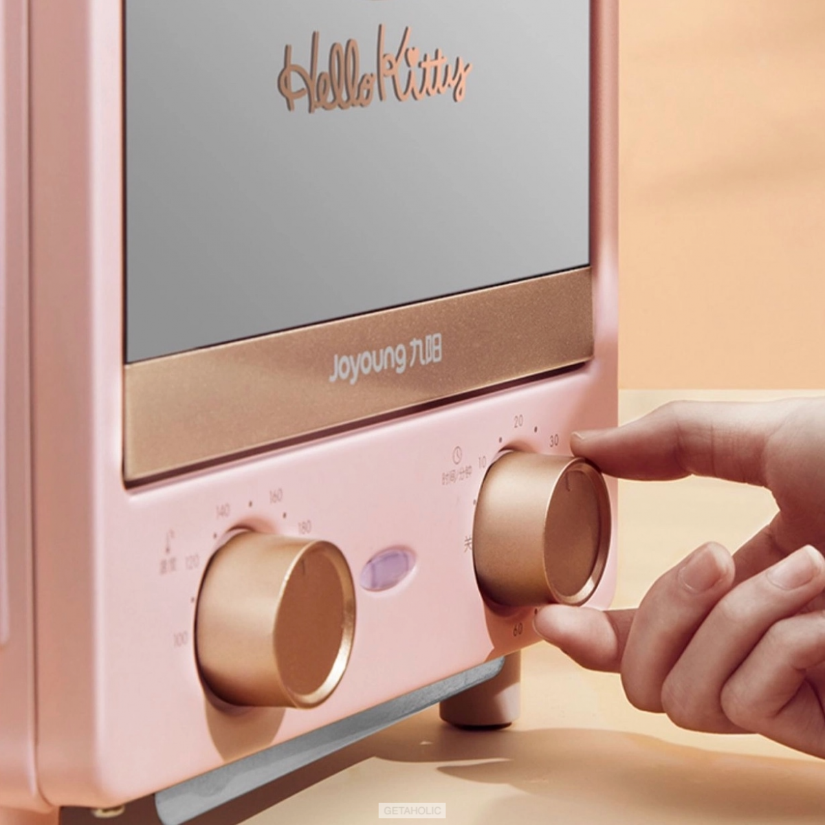 Joyoung X Hello Kitty pink Oven Toaster switch knobs