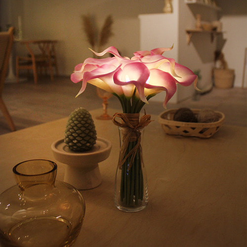 Peach calla bouquet LED night light