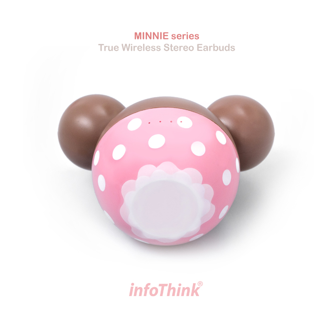 InfoThink Disney Series True Wireless Bluetooth Earphones - Minnie Mouse Strawberry Chocolate Edition