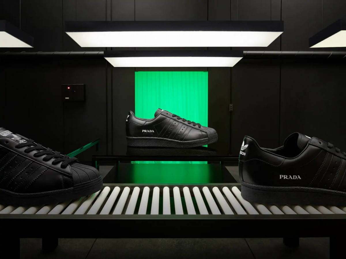 Prada x adidas black sneakers