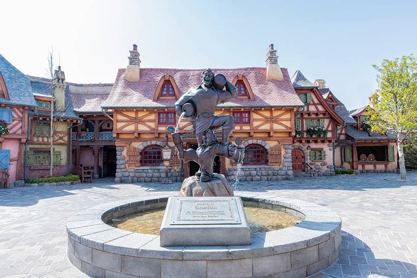 Beauty and the Beast Gaston statue