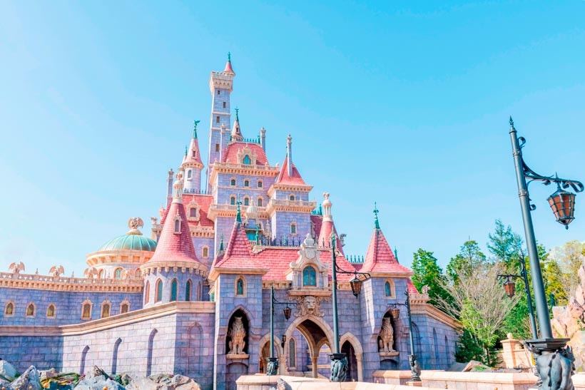 Beauty and the Beast castle landscape view