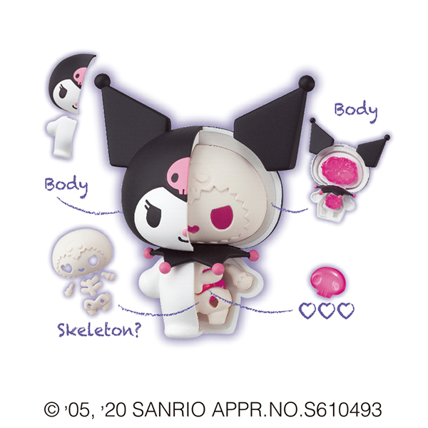 Kuromi Megahouse KAITAI Fantasy Sanrio dissected skeleton toys