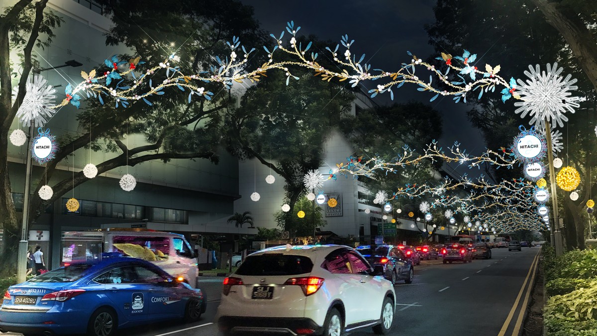 Orchard Road Somerset Christmas light-up