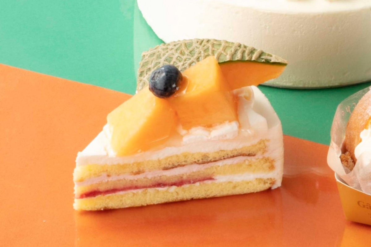 Hokkaido Cantaloupe Fruits Sand Cake slice