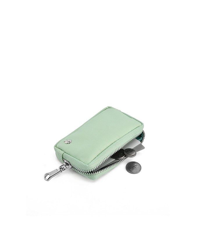 Porter green lily coin case