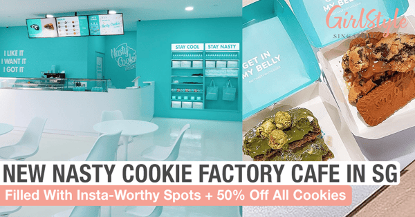 Get 50% Off All Cookies At The New Insta-Worthy Nasty Cookie Factory Cafe In Singapore