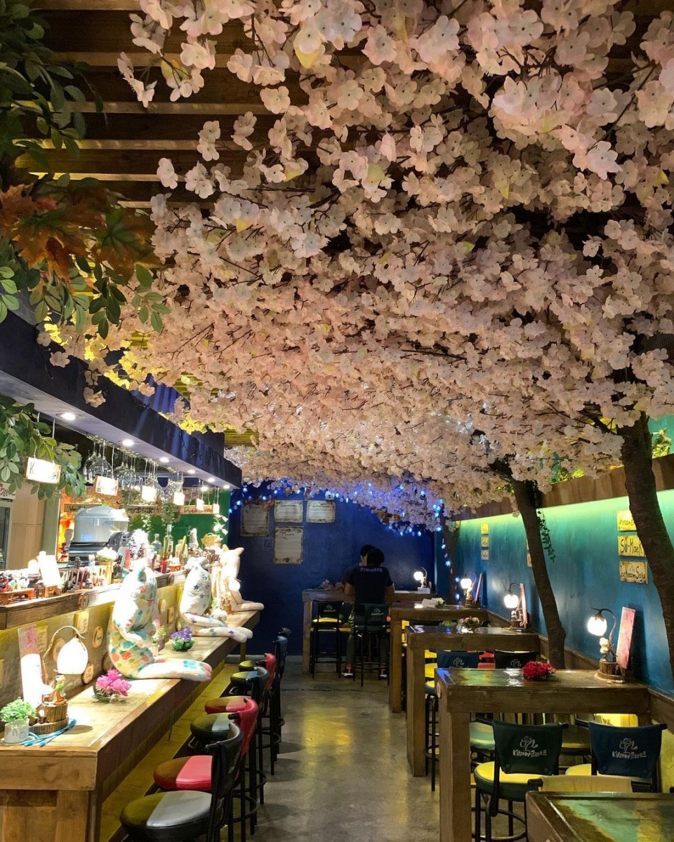 Kream Beer interior with sakura