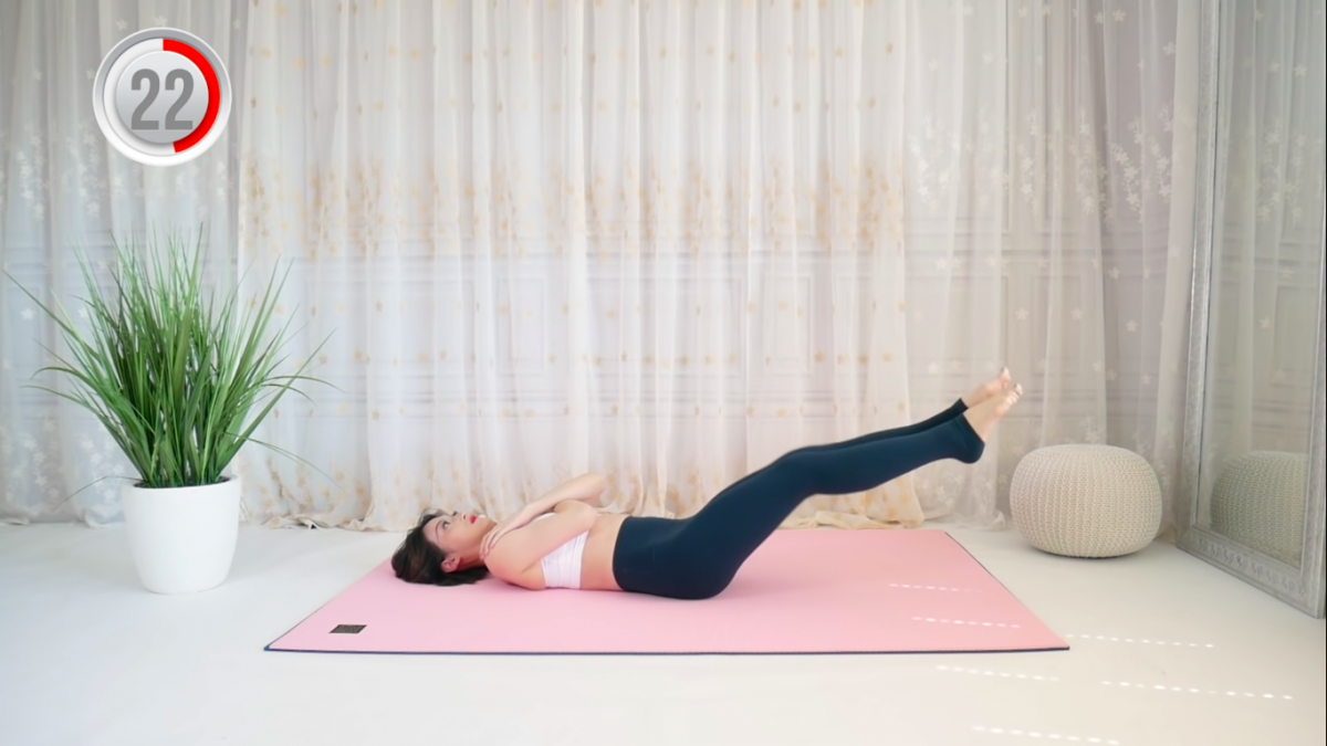 April Han hip lift lower belly workout