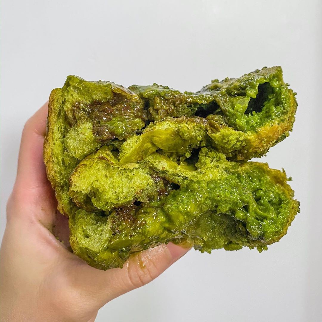 Uji matcha lava bun Donq Singapore