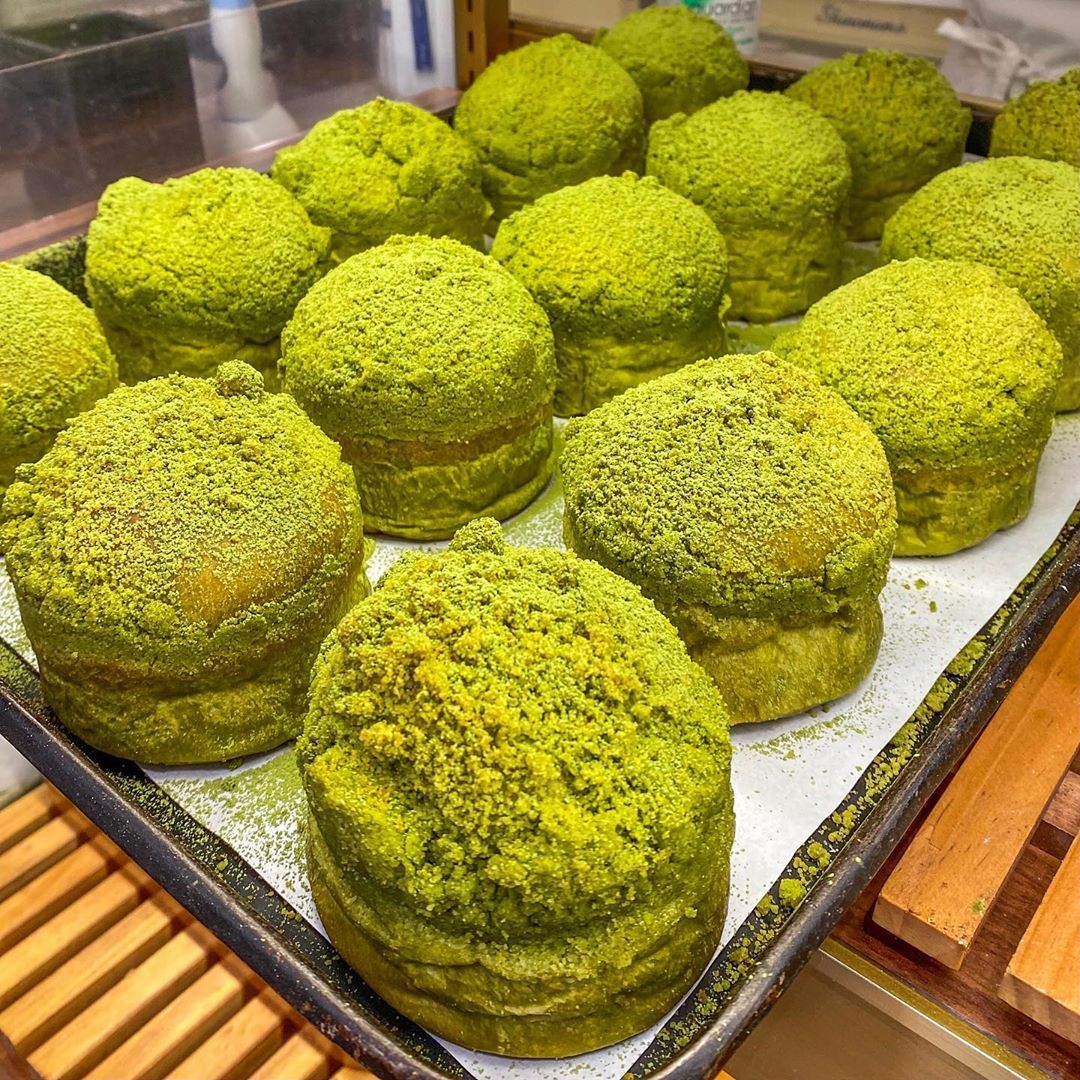 Uji matcha lava bun Donq Singapore
