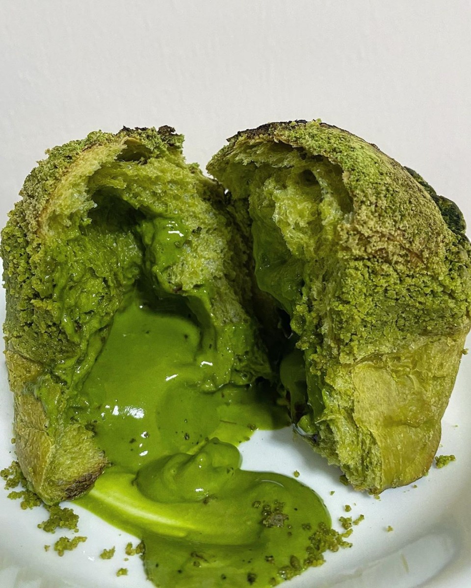 Uji matcha lava bun Donq Singapore