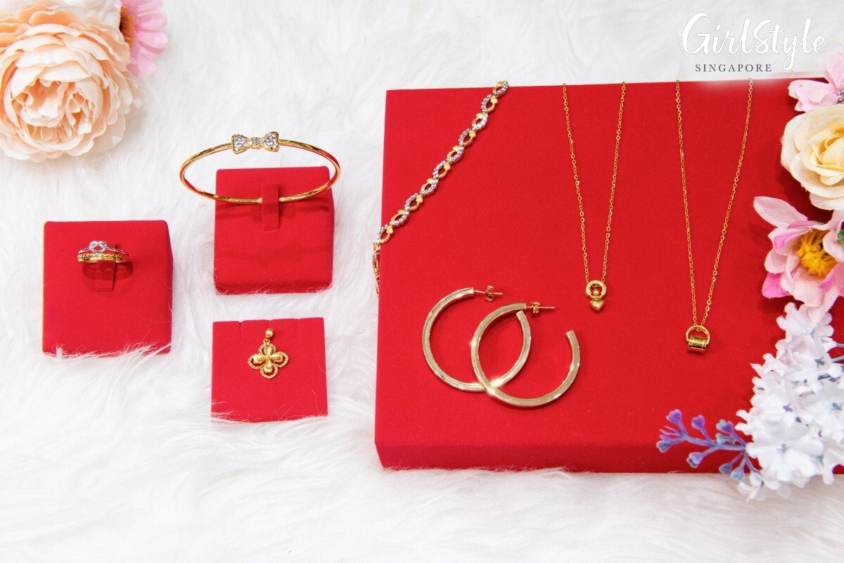 real gold bracelet, earrings and pendants