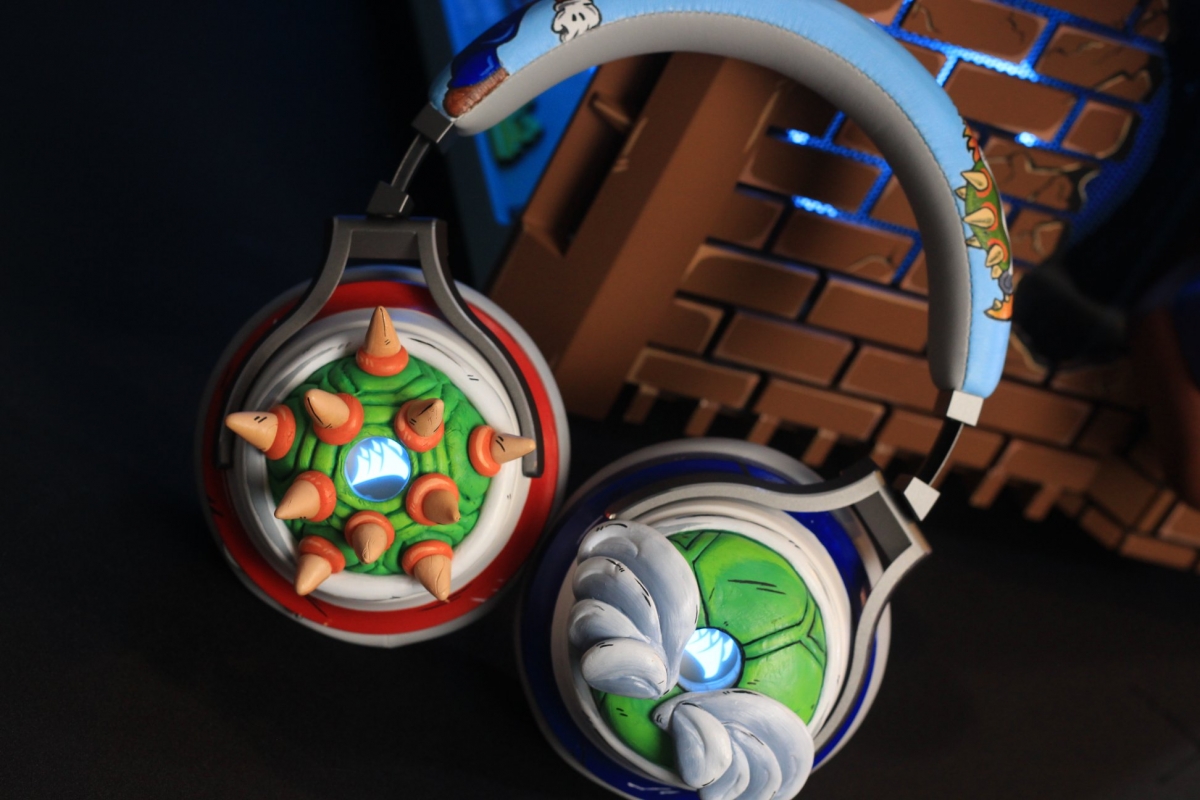 mario bowser shell headset