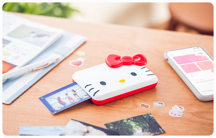 canon inspic pv-123-hkhello kitty ケース付き HELLO KITTY Canon iNSPiC PV-123 Case Mini photo printer for