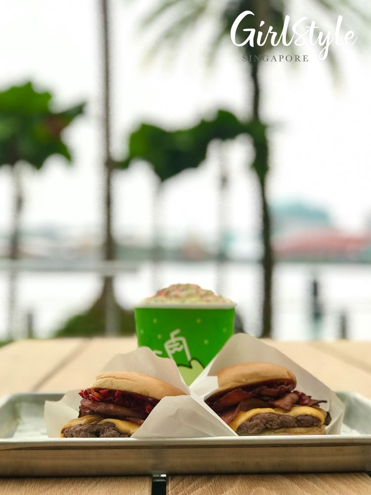 burgers and christmas cookie shake at shake shack vivocity