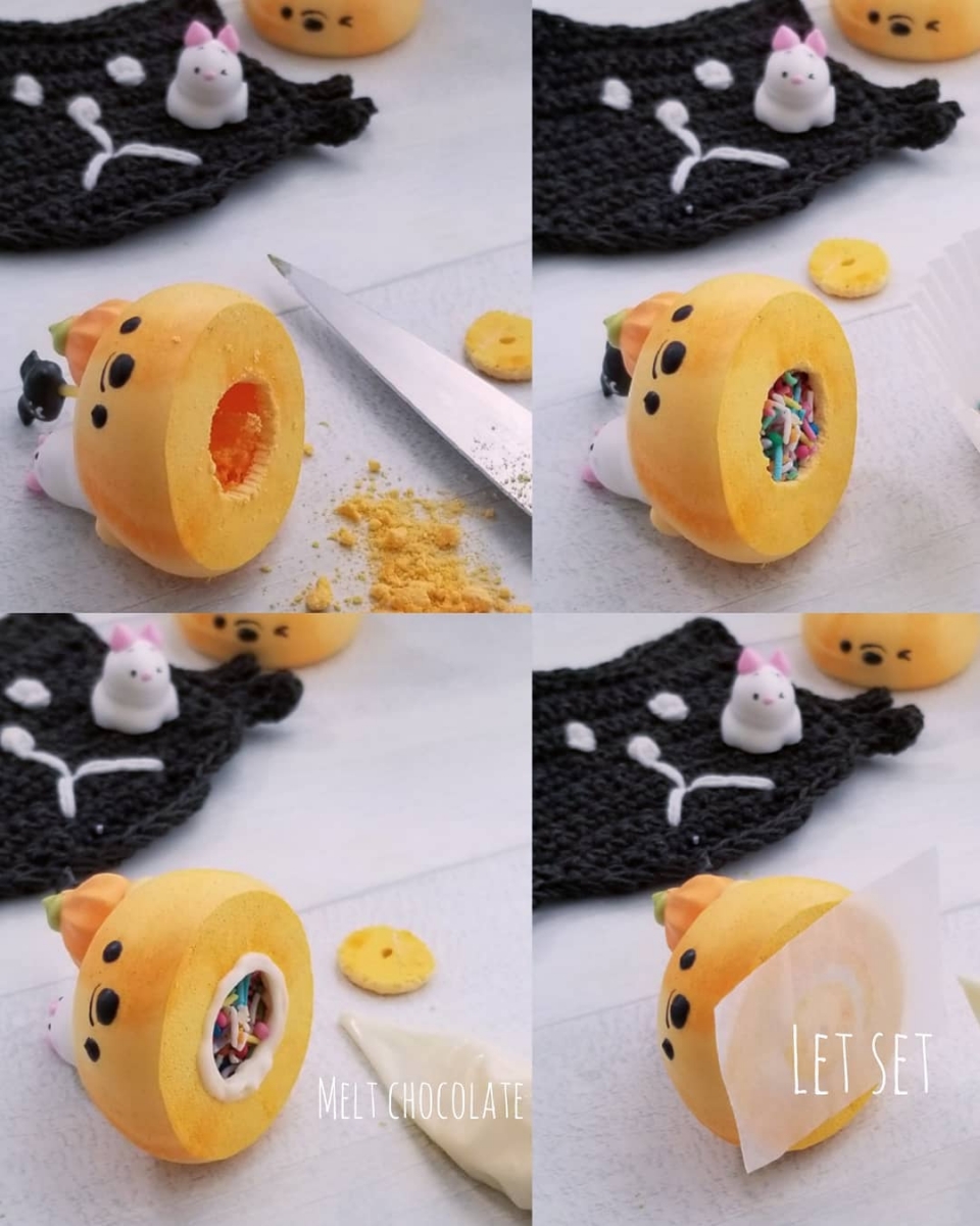 steps to make winnie the pooh meringue with sprinkle surprise inside