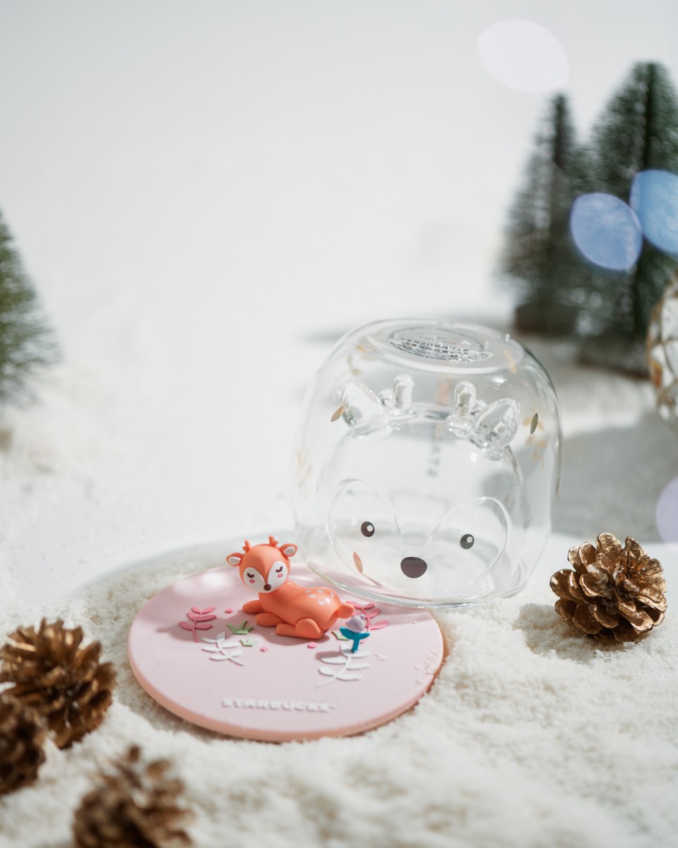 Deer Glass and Lid/Coaster Set