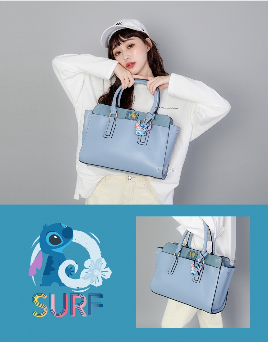 Disney Series Trick or Treat Stitched Suede Handbag