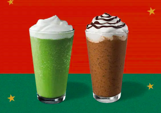 Starbucks Chocolate Chip and green tea Frappuccino