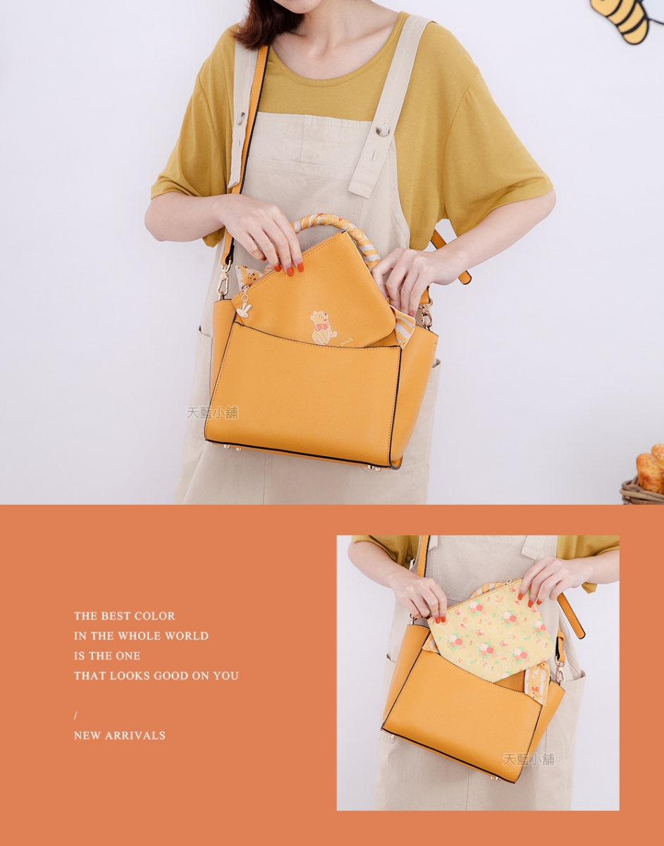 Midsummer Night's Dream Leather Handheld/Cross-body Bag with silk scarf winnie the pooh