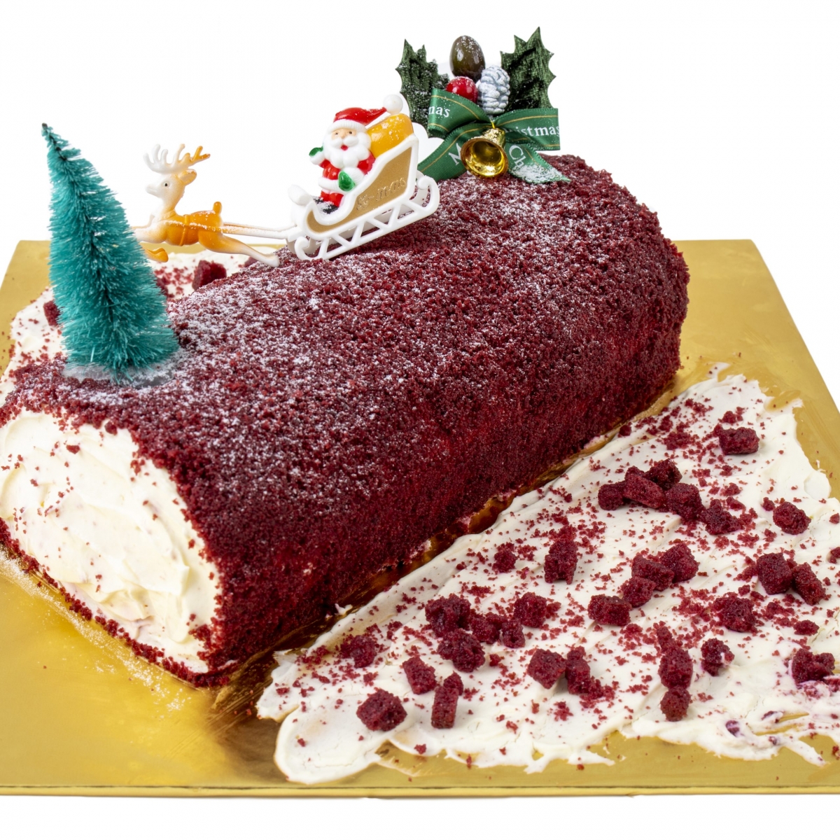 red velvet log cake