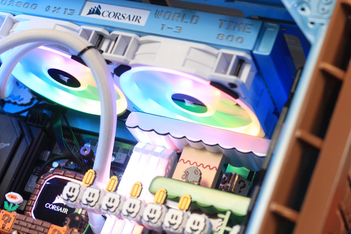 mario-themed pc with game elements