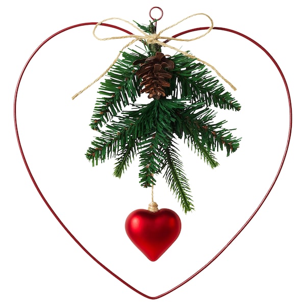 VINTER 2020 heart-shaped wreath