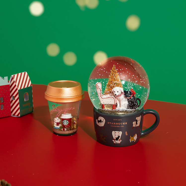 Starbucks christmas 2020 snow globe mug