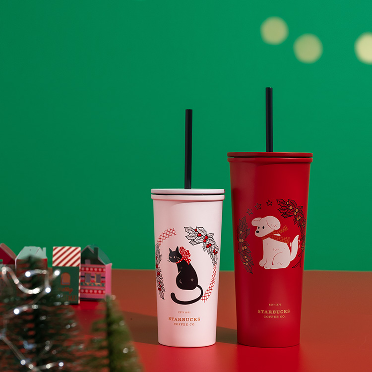 starbucks christmas 2020 cat tumblers