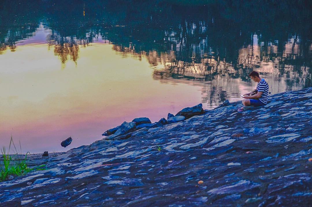 sunset at Punggol Waterway Park