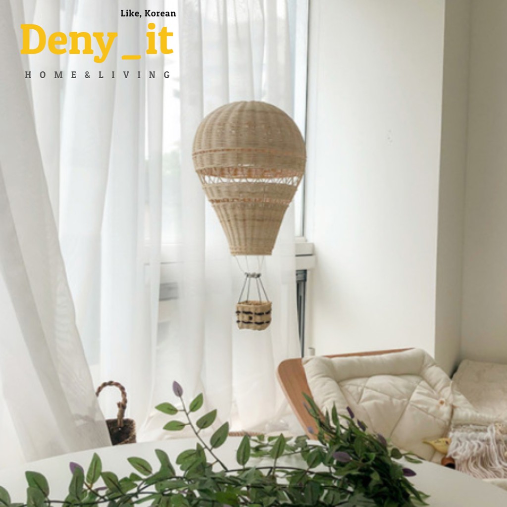 Hand-made Rattan Hot Air Balloon hanging decor
