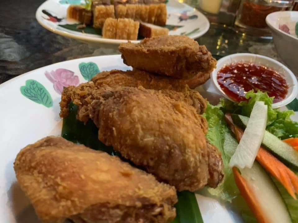 fried chicken wings at bkk bistro bar