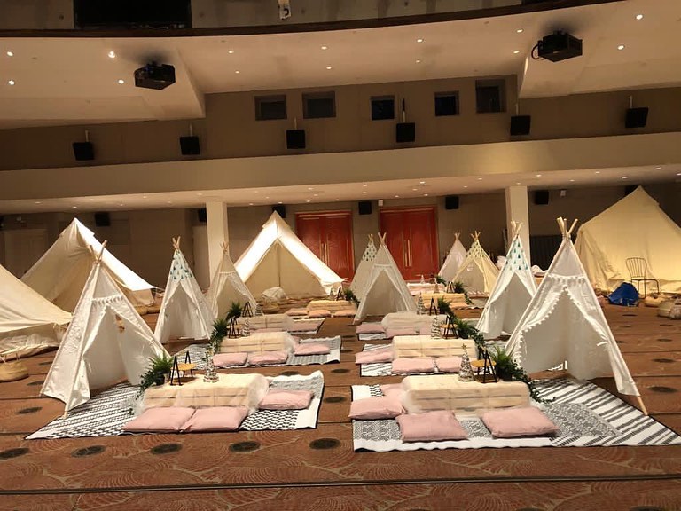 Capitol Theatre glamping picnic movie night staycation