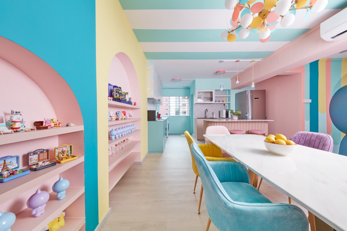 pastel ble pink yellow hdb flat