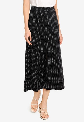ZALORA BASICS Button Front Jersey Maxi Skirt