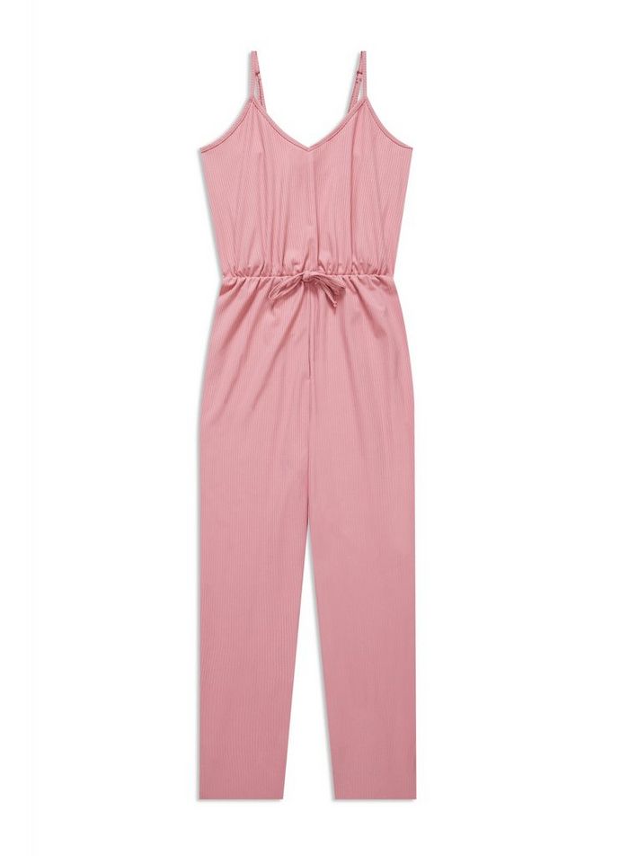 Miss Selfridge Petite Pink Drawstring Jumpsuit