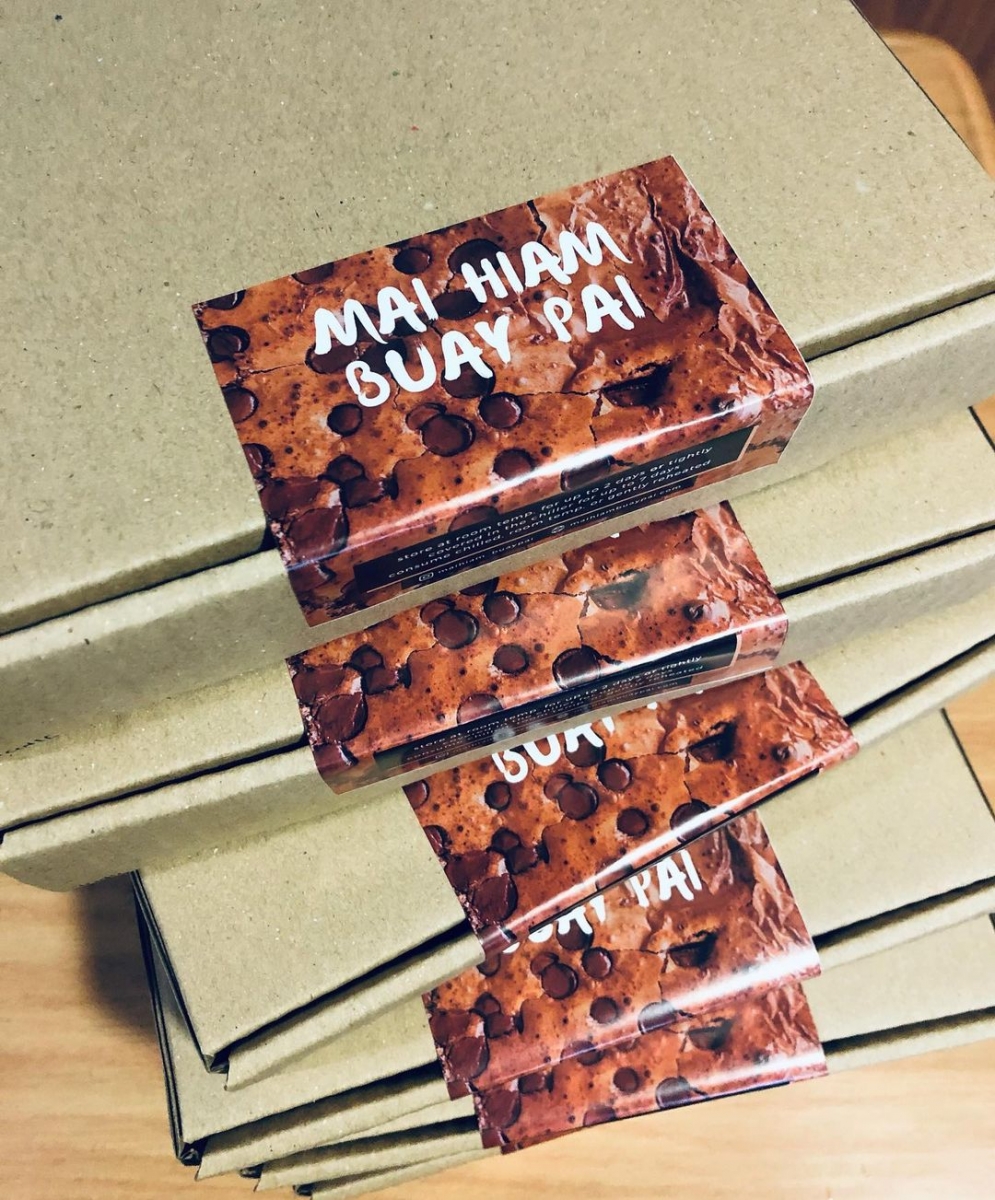 Mai Hiam Buay Pai brownies packaging