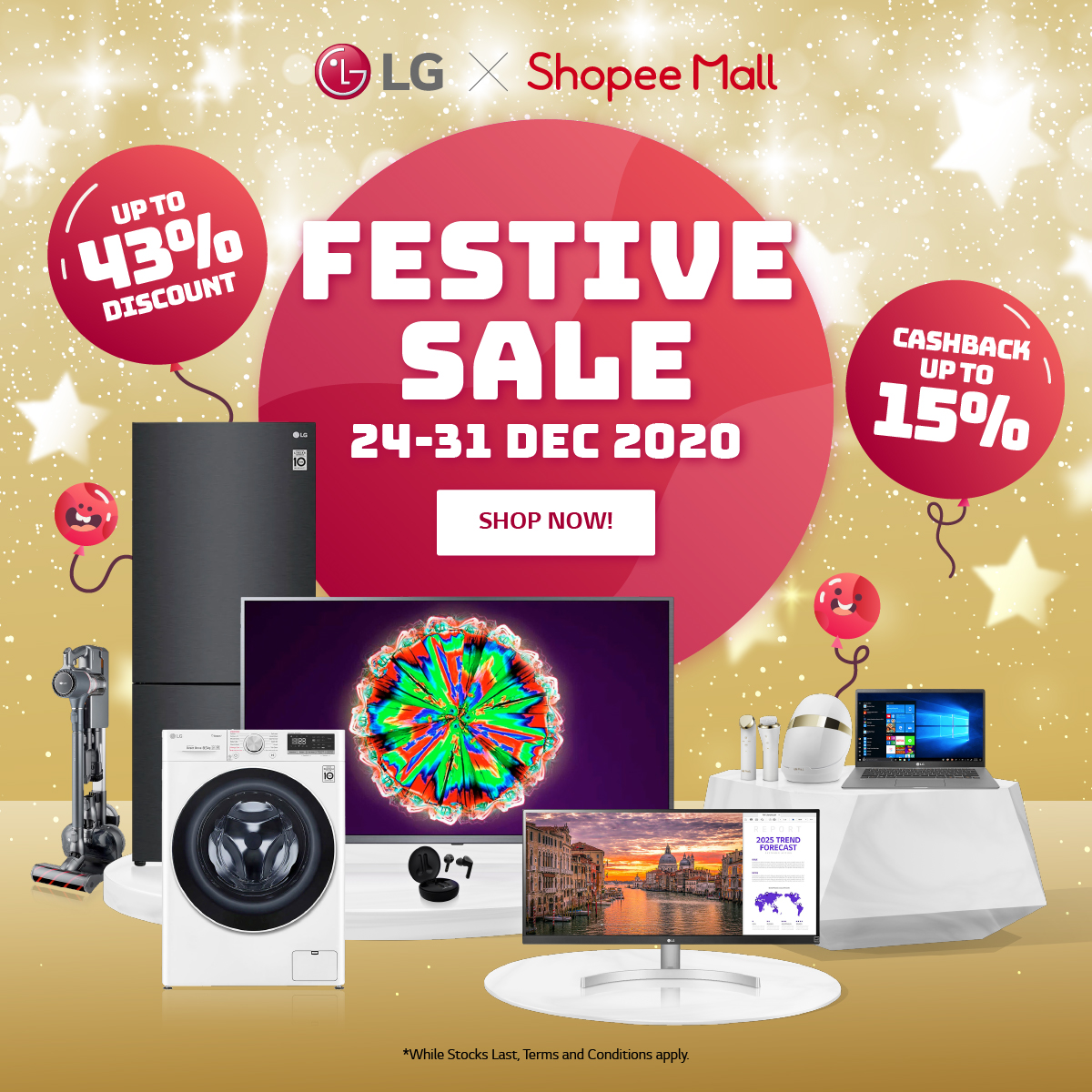 LG year end festive sale poster