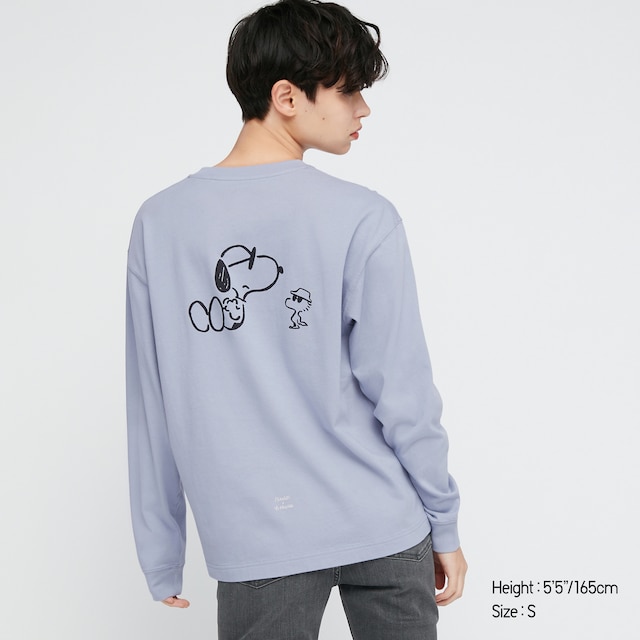 Women Peanuts X Yu Nagaba UT Graphic long sleeved t shirt in purple