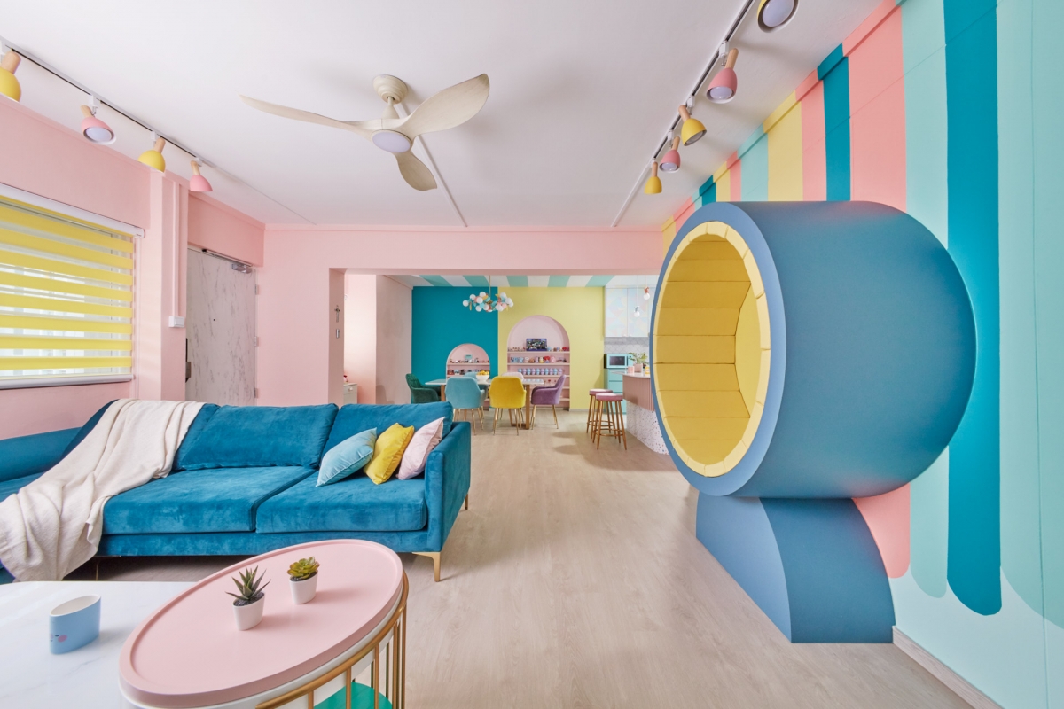 pastel hdb living dining room