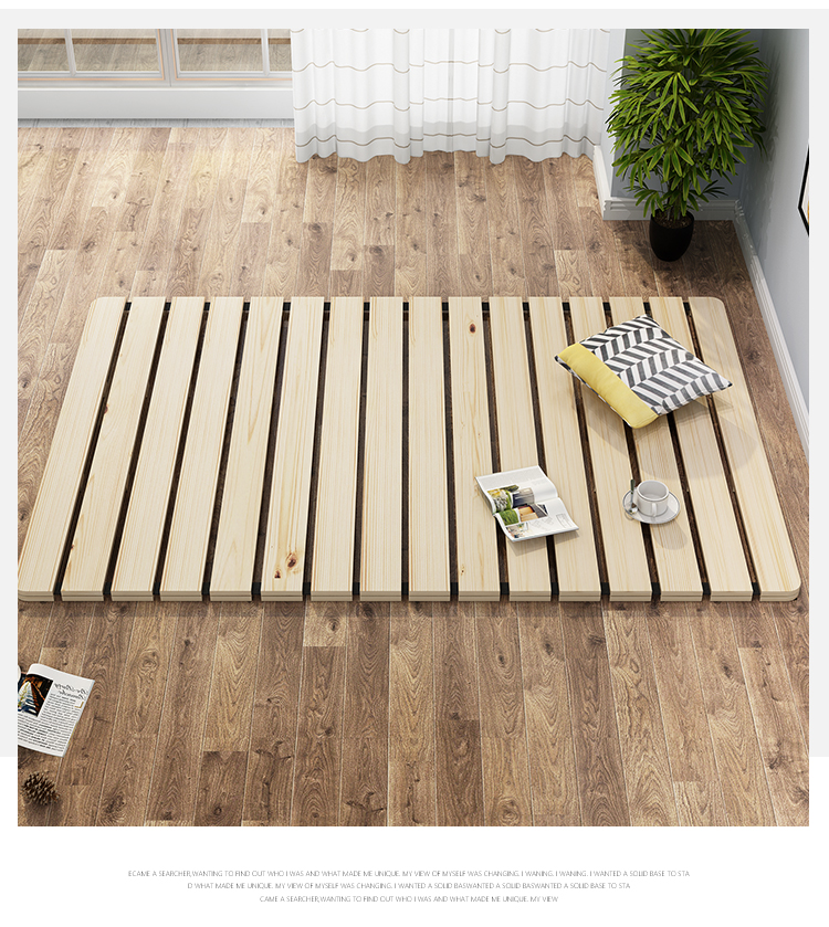 low wooden slabs korean style bed platform frame